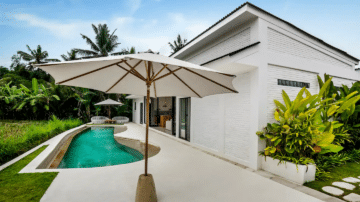 Ubud 3BR villa with pool Best Rice Field Views