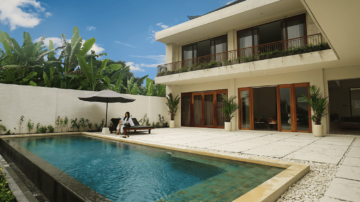 brand new 5 bedroom villa in Ubud with ricefield view