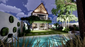 3 bedroom villa in Tanah Lot with rice field view